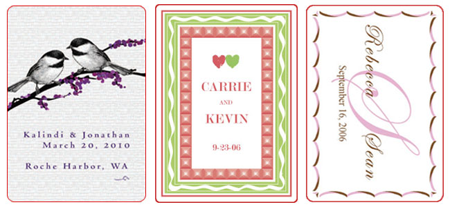 wedding playing cards