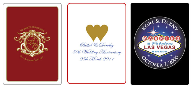 personalized wedding playing cards