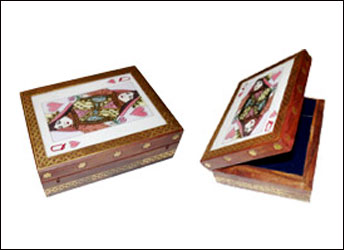 wooden box brass
